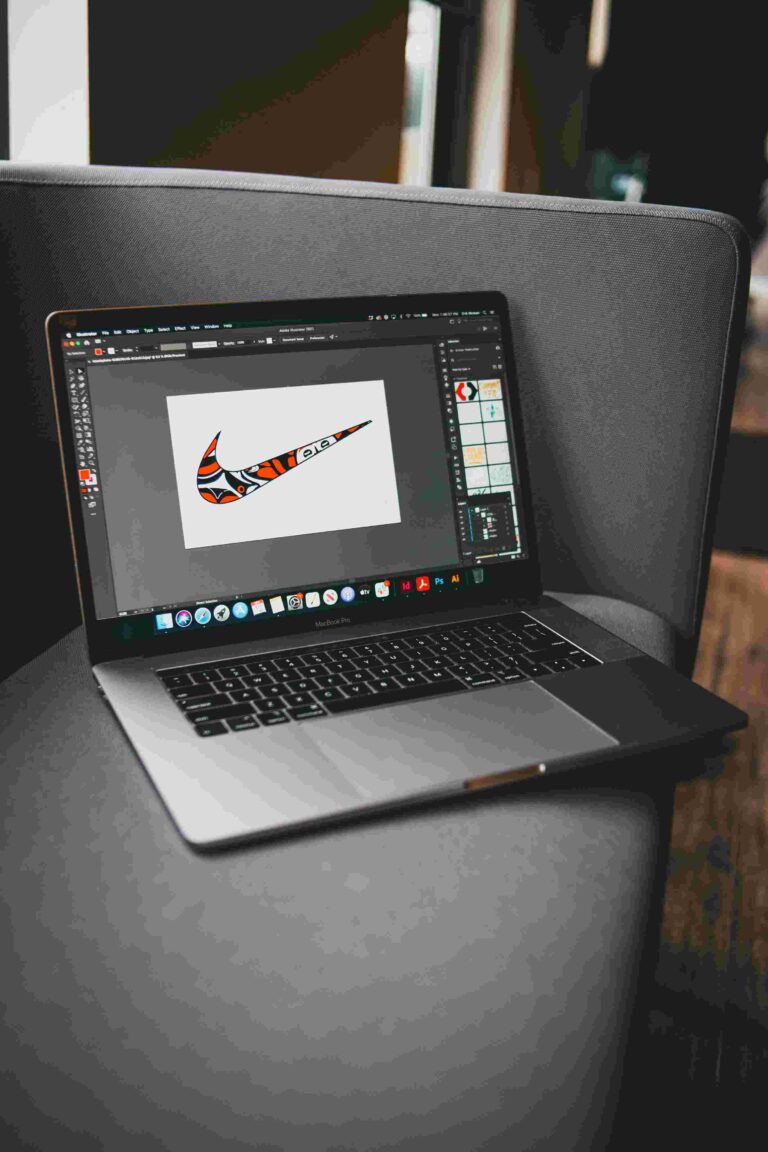 Designer working in graphics software on a computer